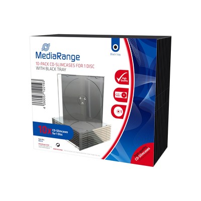 MediaRange BOX32 CD/DVD Storage Media Case 10pcs, Plastic ~E~