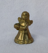 Messingfigur  Engel Figur Weihnachtsengel Kerzenhalter Messing - 6 cm