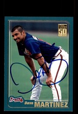 Signed Baseball Card Auto Dave Martinez 2001 Topps #707 Atlanta Braves