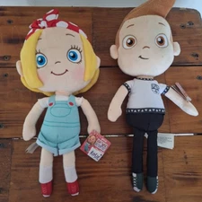 Set Of 2 ADA TWIST Scientist IGGY PECK 10" Cuddle Time Plush Toy Doll Netflix...