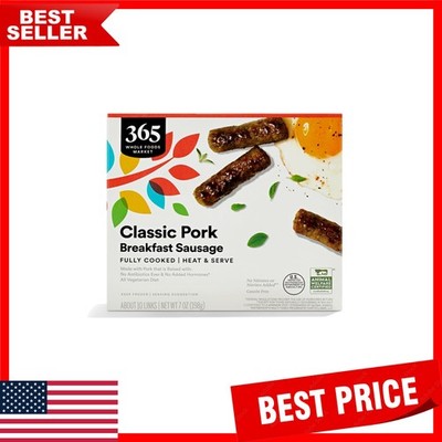 Savory 7 oz Breakfast Link Sausage - Classic Pork Flavor, Gluten-Free, 10 Count