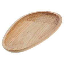 Serving Wooden Tray Oval Shaped Rustic Wood Plate Large Decorative Natural