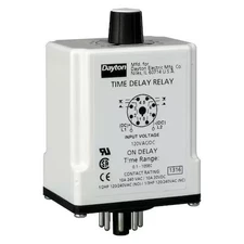 Dayton 1Egc1 Single Function Time Delay Relay, Octal, On Delay, 1 Functions