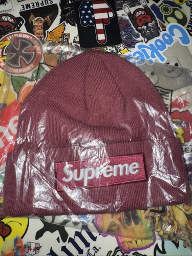 SUPREME BOX LOGO Bogo Beanie New Era Prune FW21 2021 DS Neuf Taille Unique