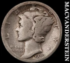1926-S Silver Mercury Dime - Scarce  Semi-key  Better Date  No Reserve  #i7585