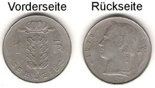 1 Franken M&uuml;nze aus Belgien von 1970