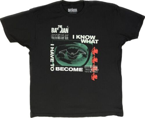 Men’s Black Batman T-Shirt Size XL - Picture 1 of 6