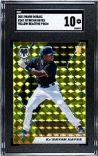2021 Panini Mosaic #242 Ke'Bryan Hayes YELLOW REACTIVE PRIZM SGC 10 GEM MINT RC