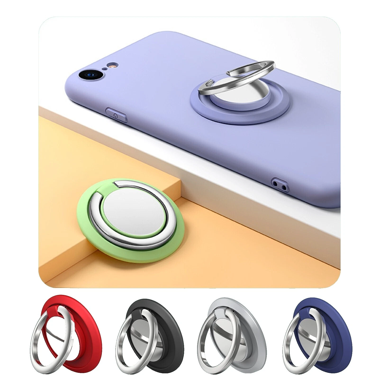 White Clip Cell Phone Ring Stands/Holders