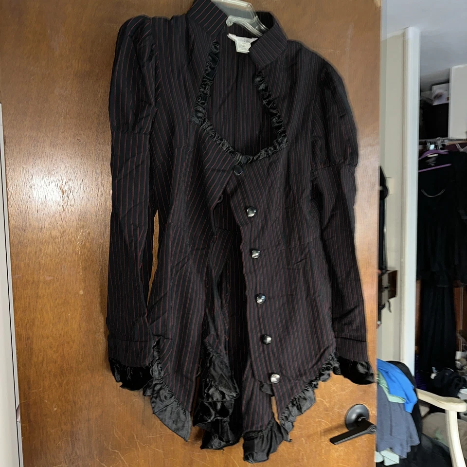 Womens GOTHIC Steampunk PUFFED Sleeve CHIC STAR Cosplay 42 - Image 2 of 4