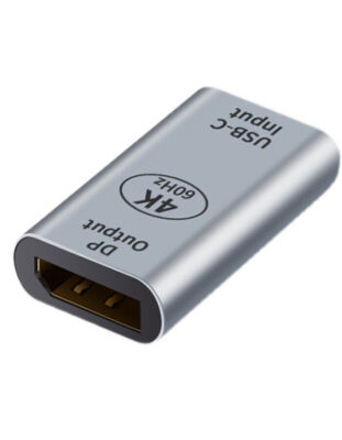 USB Type C Female to DP Female Adapter Converter 4K@60Hz Android MacOS Win PnP #