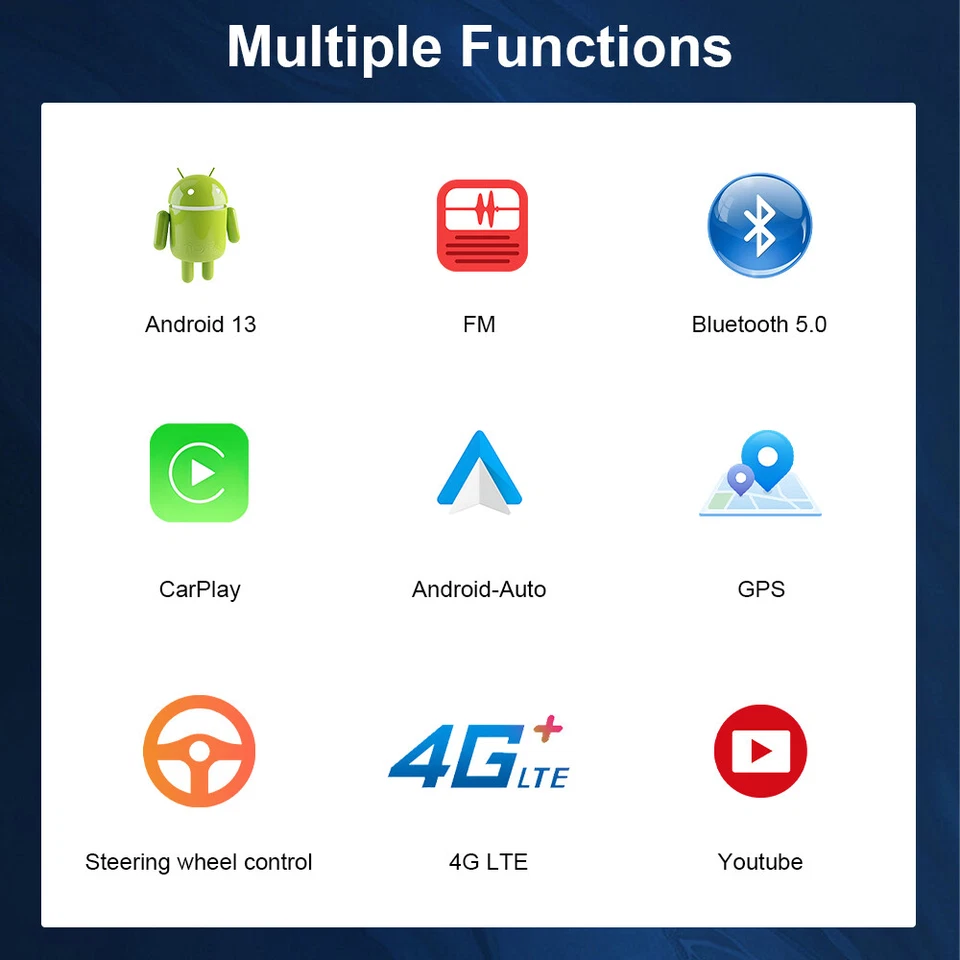 7in Android 13 Autoradio Für VW Touareg T5 Multivan Transporter CarPlay 32G GPS - Bild 4 von 4