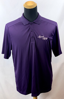 Elevate Mens Athletic Polo Shirt ''Live Well Love Life'' Short Sleeves Large