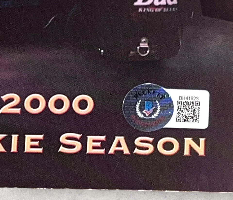 Foto firmada por Dale Earnhardt Jr 2000 año novato NASCAR HOF 8x10 BAS BECKETT AUTÉNTICA Foto 3 de 4