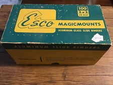 Vintage Esco Magic Mounts Aluminum Glass Slide Binders