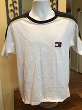 Vintage 90s Tommy Hilfiger Shirt Large L Flag USA