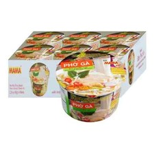 MAMA PHO GA Instant Chicken Flavour Rice Noodle Bowl Noodles Soup 65g (6 Bowls)