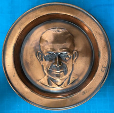 Former President Dwight D. Eisenhower copper color wall hanging plate