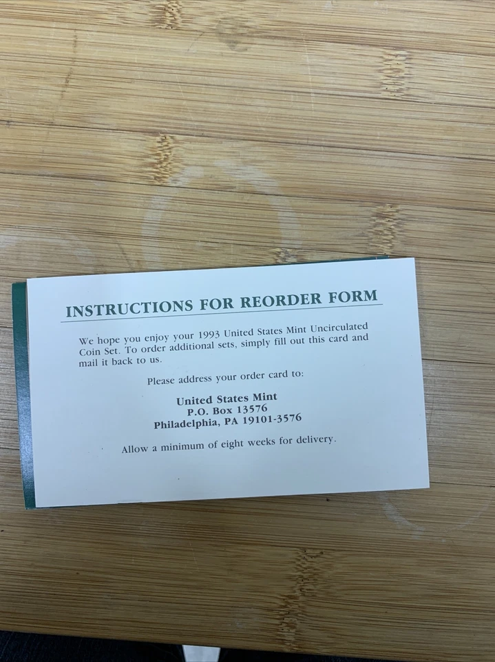 2 1993 US Mint  Coin Uncirculated Set Complete Philadelphia & Denver (A14) - Image 4 of 4