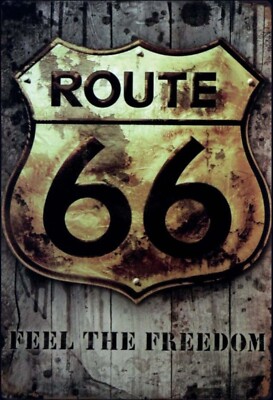 Top-Schilder, versch. Größen, Route 66, Motorrad, Amerika, Highway, neu & ovp
