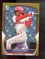 2023 Bowman Chrome Draft Emaarion Boyd Rookie Gold Refractor /50 Phillies