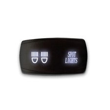 SPOT LIGHTS - Horizontal LED Rocker Switch 5 Pin Dual Light 20A 12V ON / OFF