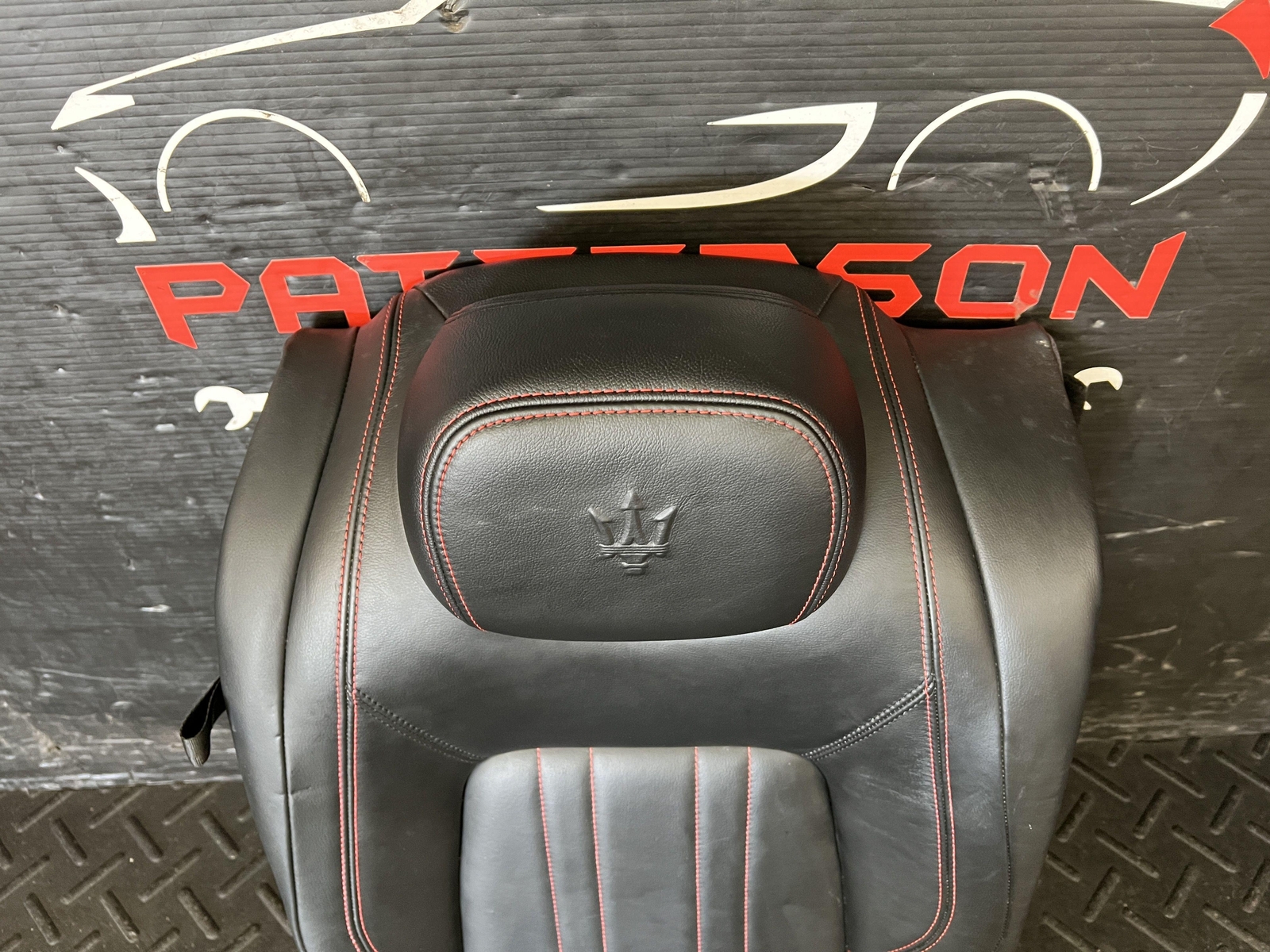 2017 MASERATI GHIBLI REAR PASSENGER BACK TOP UPPER SEAT CUSHION BLACK LEATHER