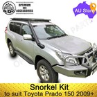 <!--F#f_0-->To suit Toyota Prado 150 2009+ Black Powder Coated Stainless Steel Snorkel Kit<!--F/-->