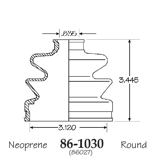 Bota de eje CV interior y exterior para Honda CRX 1500, 1500 Si, 1600 1988-1991 pasajero Foto 3 de 3
