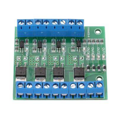 3-20V to 3.7-27VDC 10A PWM MOS FET Module PWM 4-Channel PLC Amplifier Circuit...