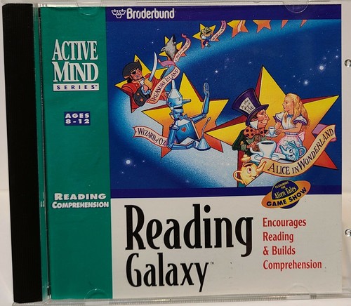 READING GALAXY Reading Comprehension ACTIVE MIND - BRODERBUND / CD-ROM PC & MAC