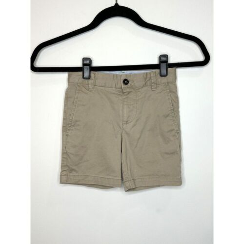 Mini Boden Khaki Shorts Boys 4 Years Chino Adjustable Waist Pockets Tan Casual