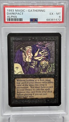 1993 Magic The Gathering MTG Alpha Darkpact PSA GRADED 6 EX-MINT | eBay