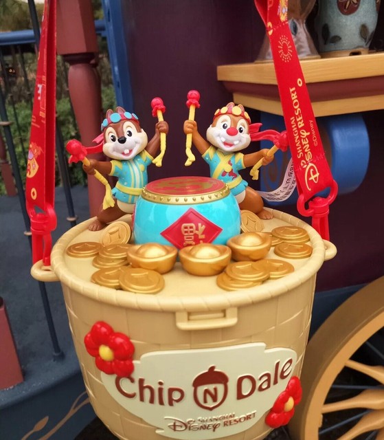 Disney Parks Shanghai 2020 Chip & Dale New Year Popcorn Bucket Shoulder