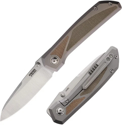 Pena Knives Mula Folding Knife 3.25" M390 Steel Blade Titanium/Micarta Handle