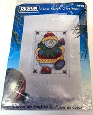 Design Works Christmas Cross Stitch Card Kit Santa Ornament 5"x7" Design DIY Cra