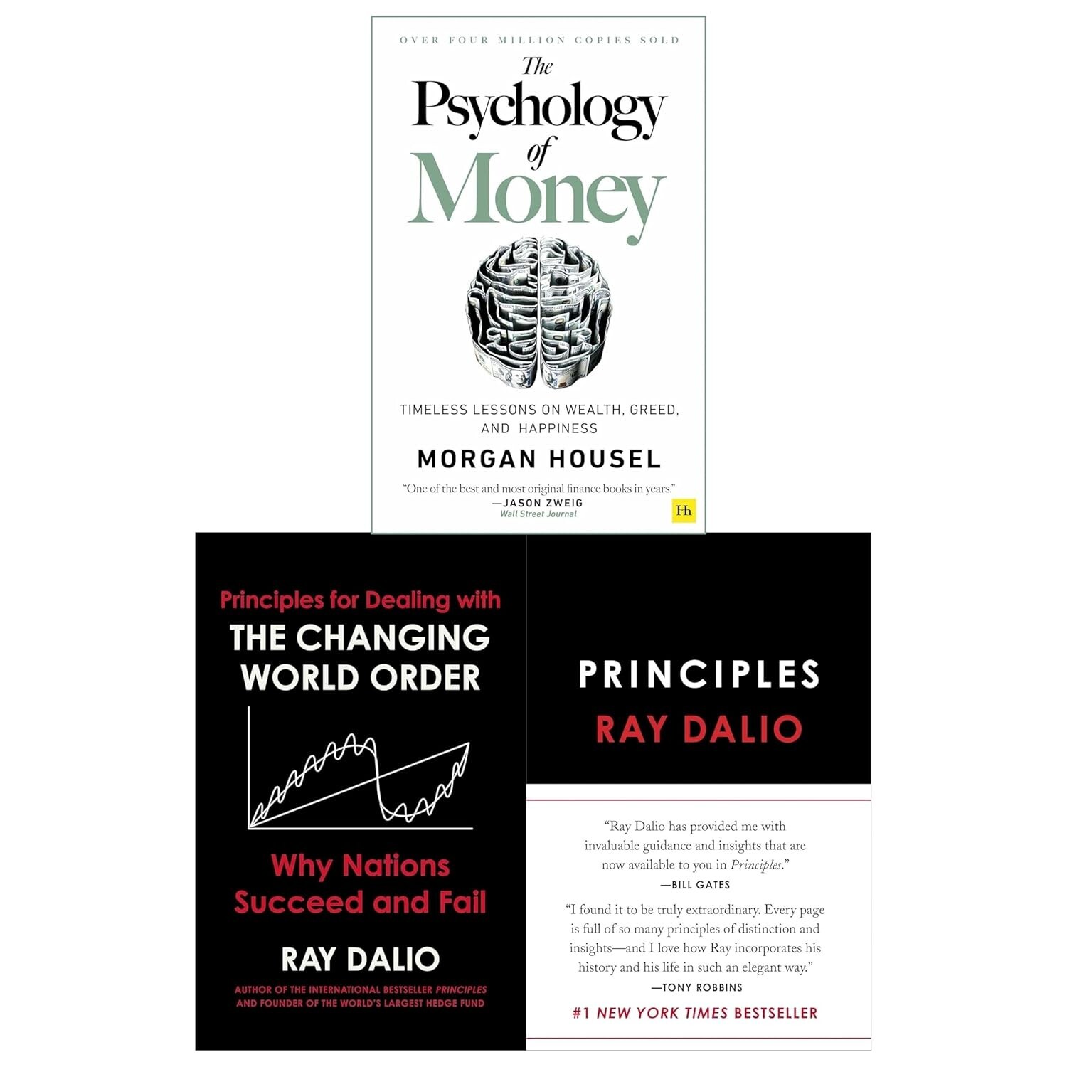 Principles,Principles for Dealing with the Changing,Psychology of Money 3 Books
