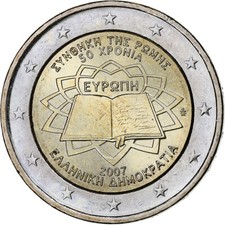 [#1163031] Grecia, 2 Euro, Traité de Rome 50 ans, 2007, Athens, SPL, Bi-metallic