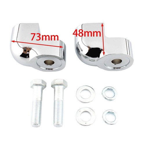 Chrome Motorcycle 1" Handlebar Riser Clamp Aluminum For Honda VTX1300C 2004-2009 - Picture 6 of 9
