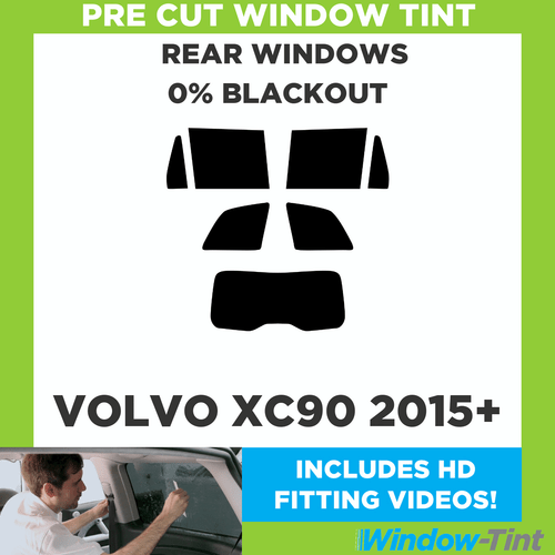 For Volvo XC90 2015+ Pre Cut Window Tint Rear 0% Blackout Film - Picture 1 of 10