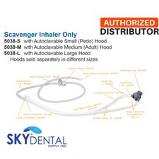Belmed Scavenger Inhaler Only with Autoclavable Small Medium Adult Large Hood