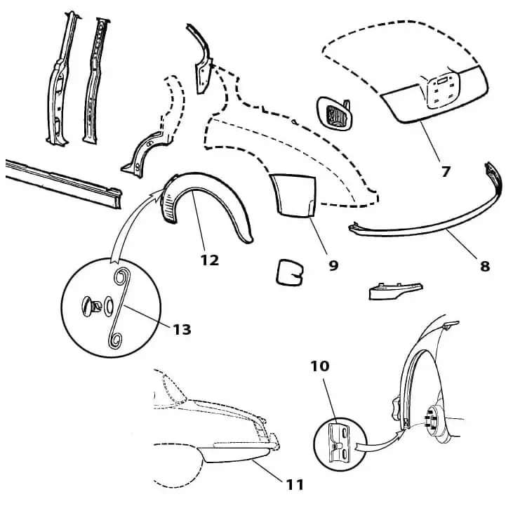 Пробелы колес Jaguar (пара) для ранних седанов Mk I и Mk II - Изображение 3 из 3