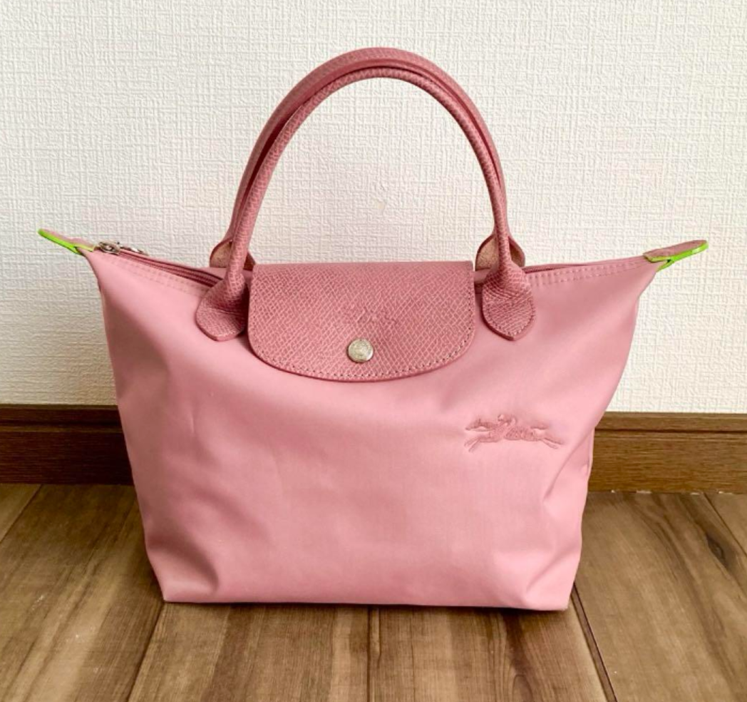 Longchamp Le Pliage Nylon Tote Bag Size S All Pink Rare