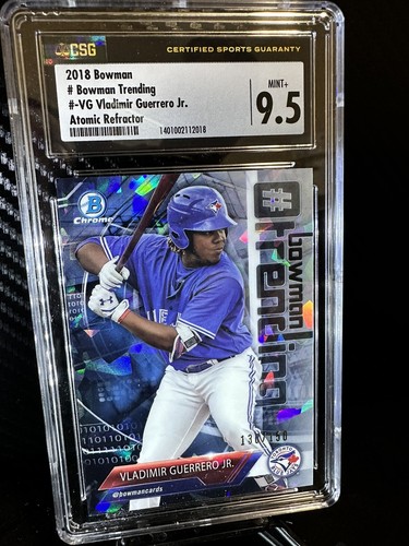 2018 Bowman Chrome Trending Vladimir Guerrero Jr. Toronto CSG 9.5 Atomic/150 - Picture 3 of 8