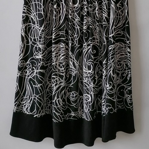 London Timens Womens Black White Round Neck Short Sleeve Shift Dress Size 16W - Picture 3 of 5