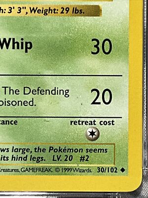 NEW CGC 10 GEM 1999 Pokemon Base Set Shadowless Ivysaur 30/102 PSA