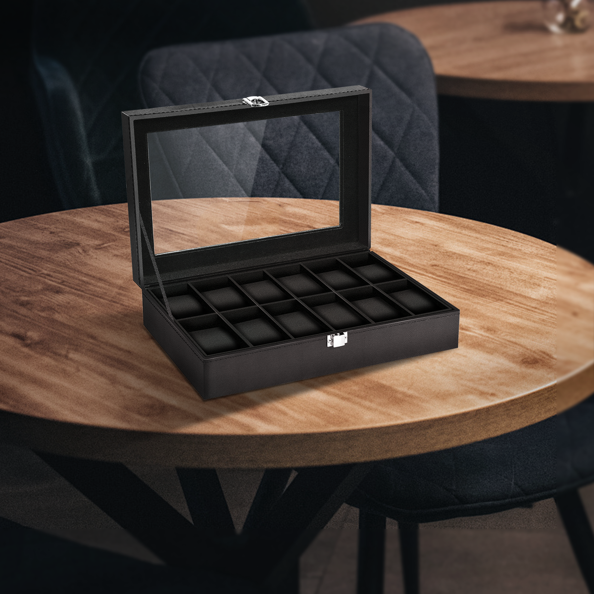 Organizer Orologi 12 Posti Scatola Porta Orologi Da 12 Posti In Pelle PU - Elegante E Pratica Per Collezionisti Portaorologi Per Uomo