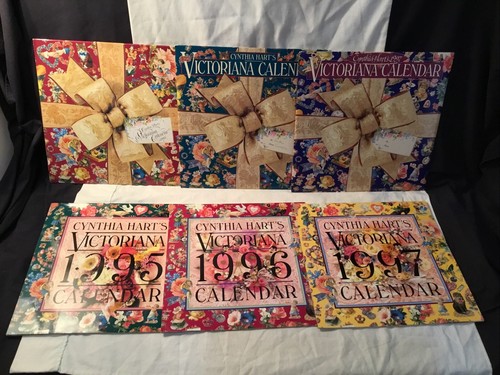 1991-1997 Victorian Cynthia Hart Victoriana Wall Calendars All Have Dust Jackets - Picture 10 of 12