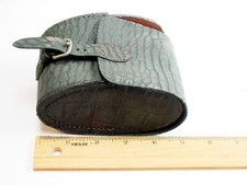 Vtg 1930's Aligator texture camera case  Nds restitch w/ needle  thread  12