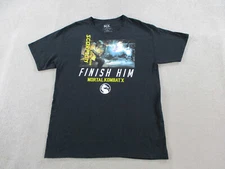 Mortal Kombat Shirt Adult Medium Black Scorpion Fatality Graphic Print Crewneck